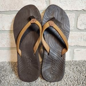 Reef Womens Brown Thong Sandal Flats Size 7.5